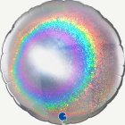Pyöreä Foliopallo Holografinen Hopea