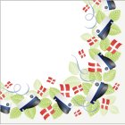 Ylioppilasservetit Tanskan lipuilla, sininen