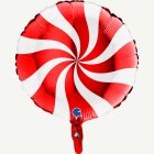 Folioilmapallo Swirly Punainen/Valkoinen
