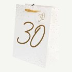 30-vuotislahjakassi Valkoinen/Kulta
