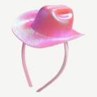 Cowboyhattu Hiuspanta Vaaleanpunainen