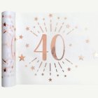 40-Vuotisjuhlien Kaitaliina Valkoinen/Ruusukulta