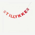 Punainen Tillykke Kirjainnauha