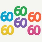 60-vuotissyntymäpäivän Pöytäkoriste Monivärinen