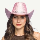 Vaaleanpunainen prismacowboyhattu
