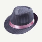 Fedora Harmaa/Vaaleanpunainen