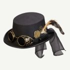 Steampunk-Hattu Laseilla
