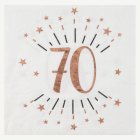 70-vuotispäivän konfetti servetit, ruusukulta