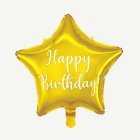 Happy Birthday Tähtifoliopallo Kulta