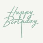 Happy Birthday Akryylikakkukoriste Matta Vihreä