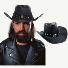 Kallokoristeinen Musta Cowboyhattu
