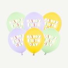 Happy Birthday Lateksipallot Pastellivärit