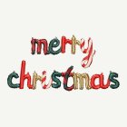 Merry Christmas Folioilmapallo Punainen/Vihreä/Kulta