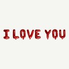 I Love You Foliopallo Punainen