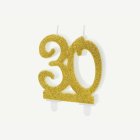 30-vuotta Kimalteleva Kakkukynttilä Kulta