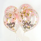 Baby Girl Konfetti Ilmapallot Vaaleanpunainen