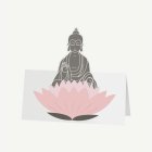 Lootus Buddha Paikkakortit Harmaa