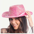 Kimalle Cowboyhattu Vaaleanpunainen