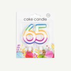 65 Numerokakkukynttilä Sateenkaari
