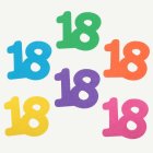 18-vuotissyntymäpäivän Pöytäkoriste Monivärinen