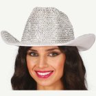 Paljetti Cowboyhattu Hopea