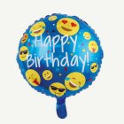 Pyöreä Happy Birthday Emojit Foliopallo
