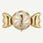 Karkkifoliopallo kulta/beige