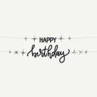 Happy Birthday Kirjainkoristenauha Musta