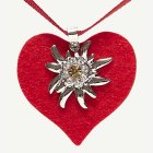 Punainen Edelweiss Kaulakoru