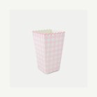 Ruudulliset popcorn-rasiat vaaleanpunainen