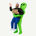 Puhallettava kantava alien-naamiaisasu