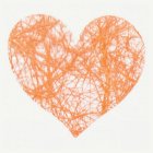 Pitsi Sydänkonfetti Oranssi