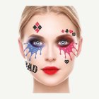 Harley Quinn Kasvokoristeet Sininen/Vaaleanpunainen