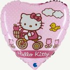 Hello Kitty® Pyöreä Sydän Folioilmapallo