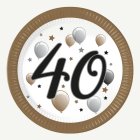 40-vuotisjuhlan Pahvilautaset Kulta