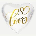 Love Folioilmapallo Valkoinen/Kulta