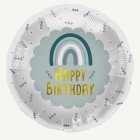 Happy Birthday Foliopallo Sateenkaari Sininen