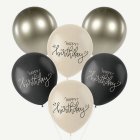 Happy Birthday Lateksipallot Crème Noir