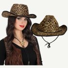 Leopardi Cowboyhattu Ruskea