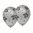 25-vuotisjuhlan Lateksi-ilmapallot Hopea