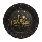 Pop The Champagne Pahvilautaset Musta/Kulta