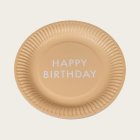 Happy Birthday Pahvilautaset Keltainen