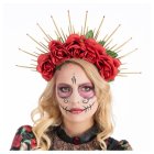 Day Of The Dead Kukkakruunu Hiuspanta punainen