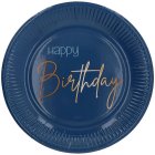 Happy Birthay Pahvilautaset Tummansininen