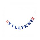 Sininen Tillykke Kirjainnauha