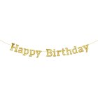 Kirjainviirinauha Happy Birthday Glossy Matt Black