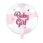 Baby Girl Pyöreä Foliopallo Pinkki
