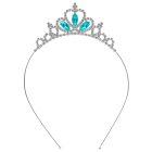 Prinsessatiara hopea/sininen