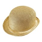 Kultainen kimaltava bowler-hattu