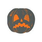 Halloween-lautasliinat kurpitsa musta/oranssi